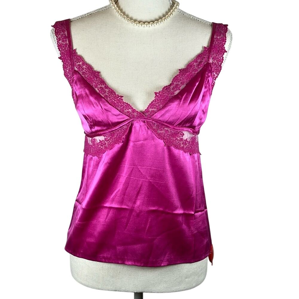 Secret Mission Rebel Silk & Lace Pink Cami Size-M